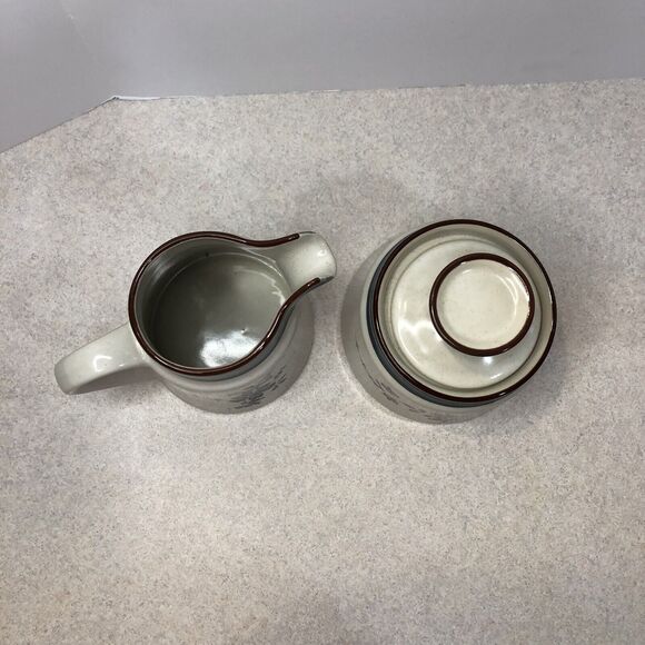 Noritake Stoneware Sugar and‎ Creamer Set-Pleasure 8344 EXCELLENT - Picture 2 of 6